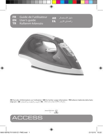 Tefal Fv1538e2 Access Easy Steam Iron Manuel Utilisateur Manualzz