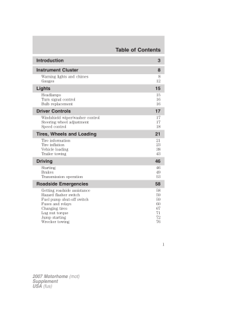 Driver Controls Ford F Motorhome F Motorhome Chassis Manualzz