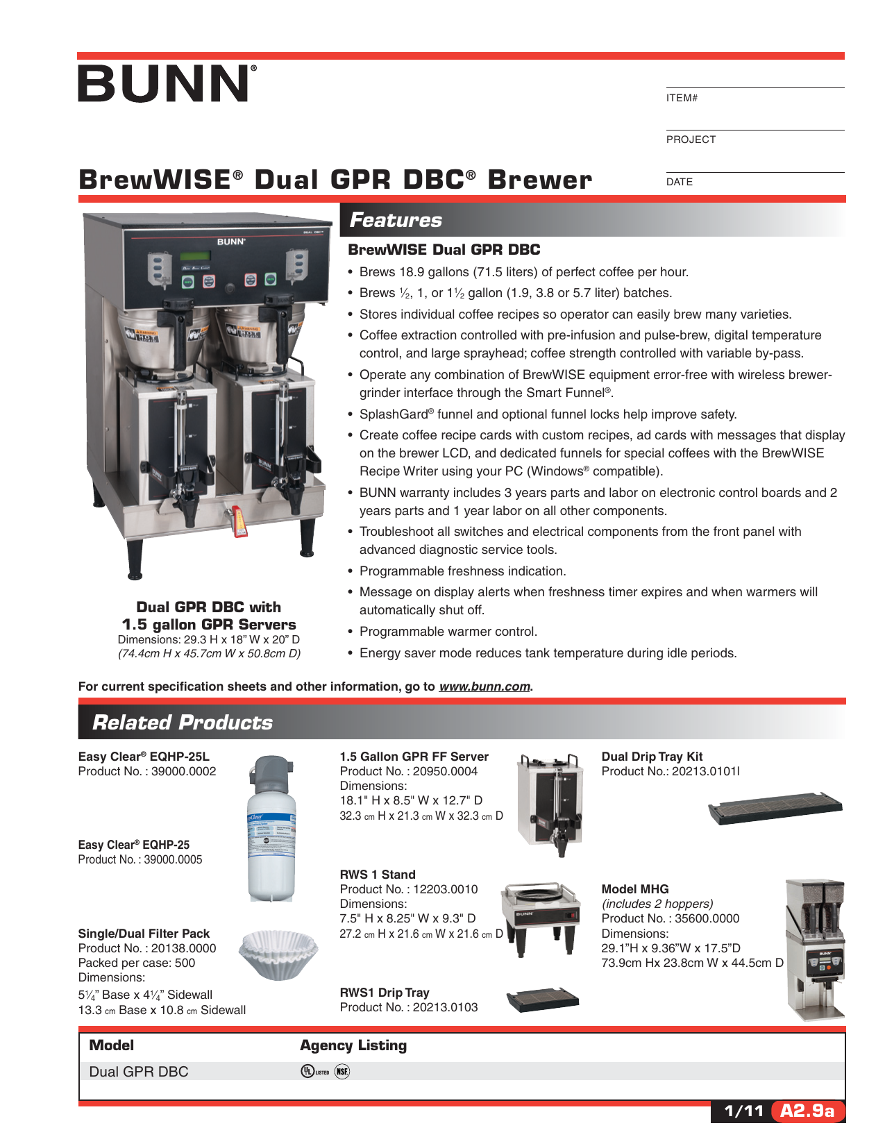 Bunn GPR DBC Dual BrewWISE Brewer