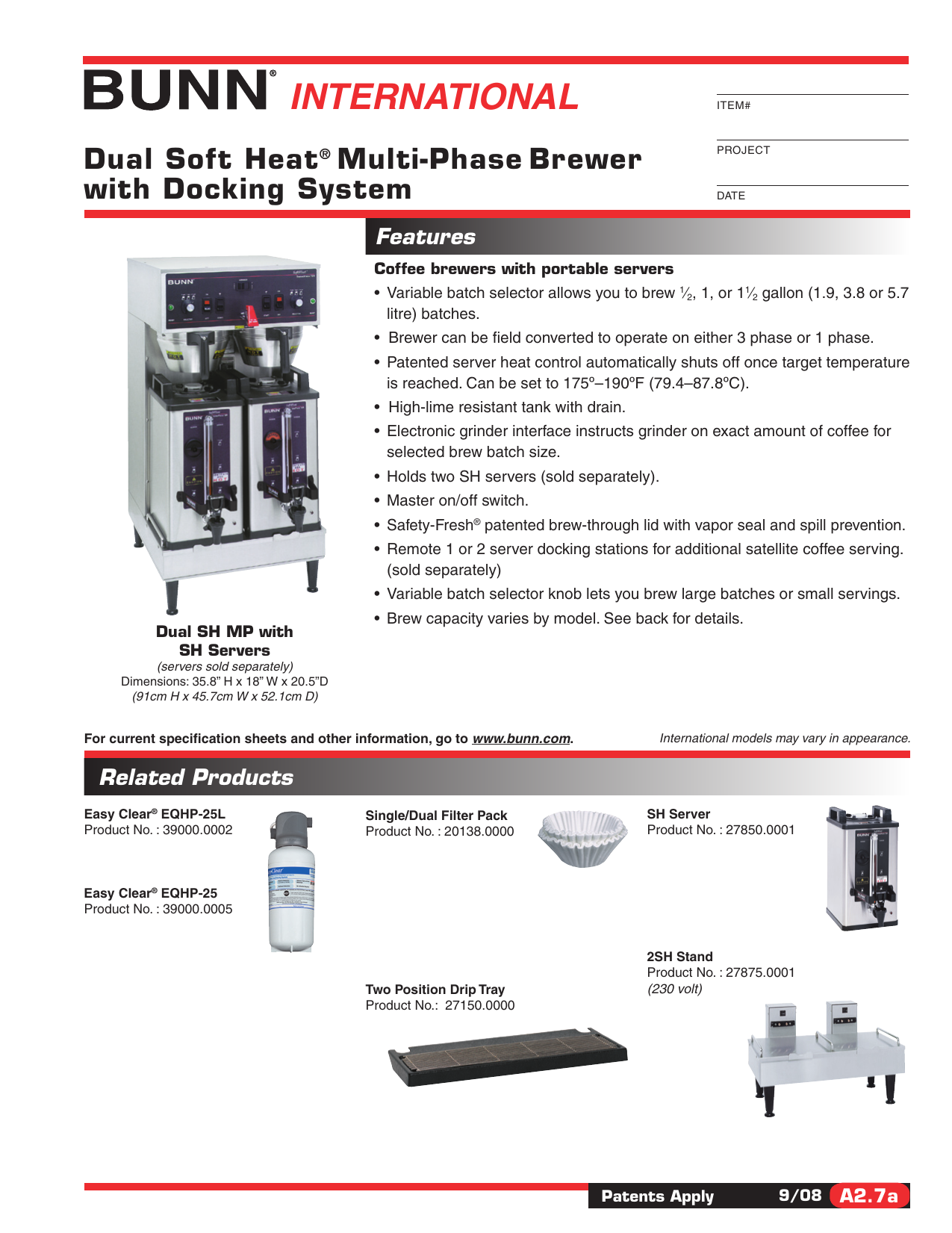 Bunn-O-Matic DUAL SH General Manual | Manualzz