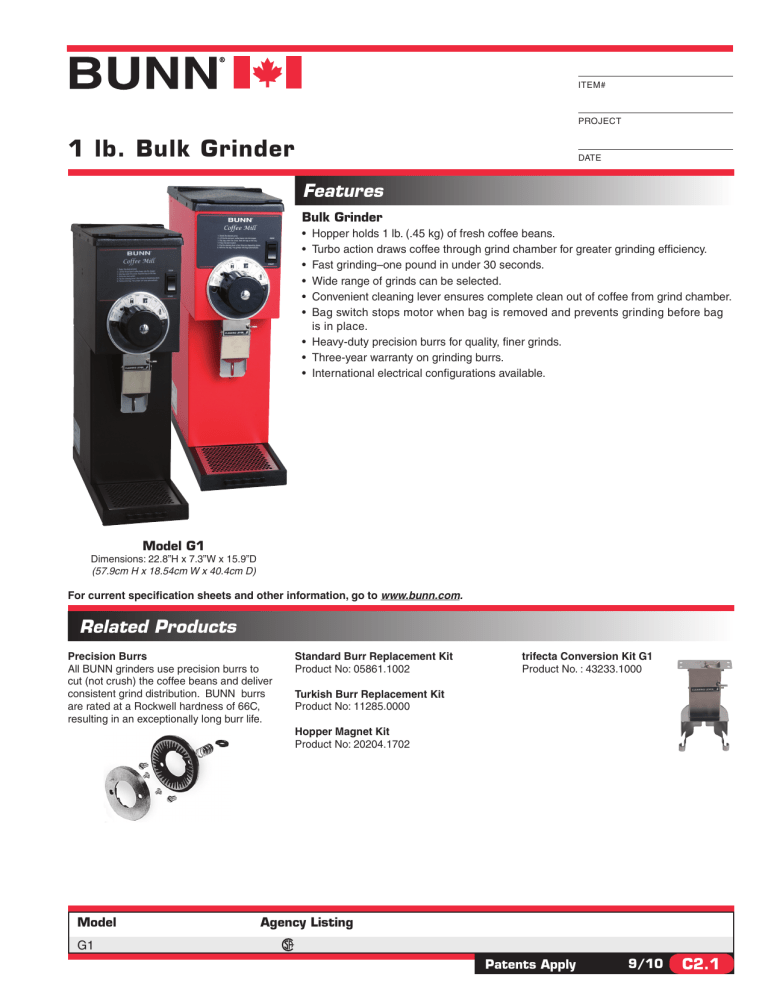BunnOMatic G1 User manual Manualzz