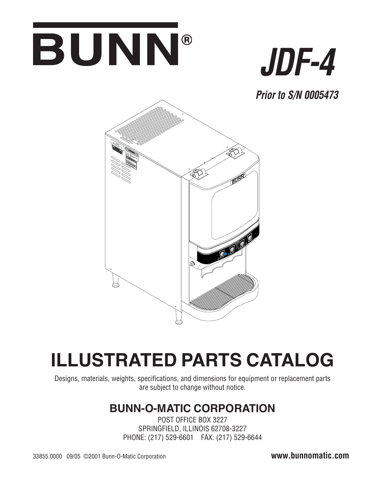 BunnOMatic JDF4 Part Manual Manualzz