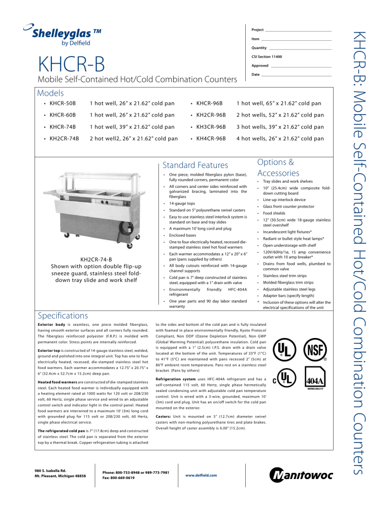 Delfield Kh4cr 96 B Khcr 50 B Khcr 74 B Kh2cr 96 B Khcr 60 B Kh3cr 96 B Khcr 96 B User Manual Manualzz