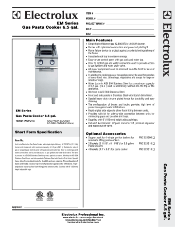 Electrolux 169024 (ACPG16) General Manual | Manualzz