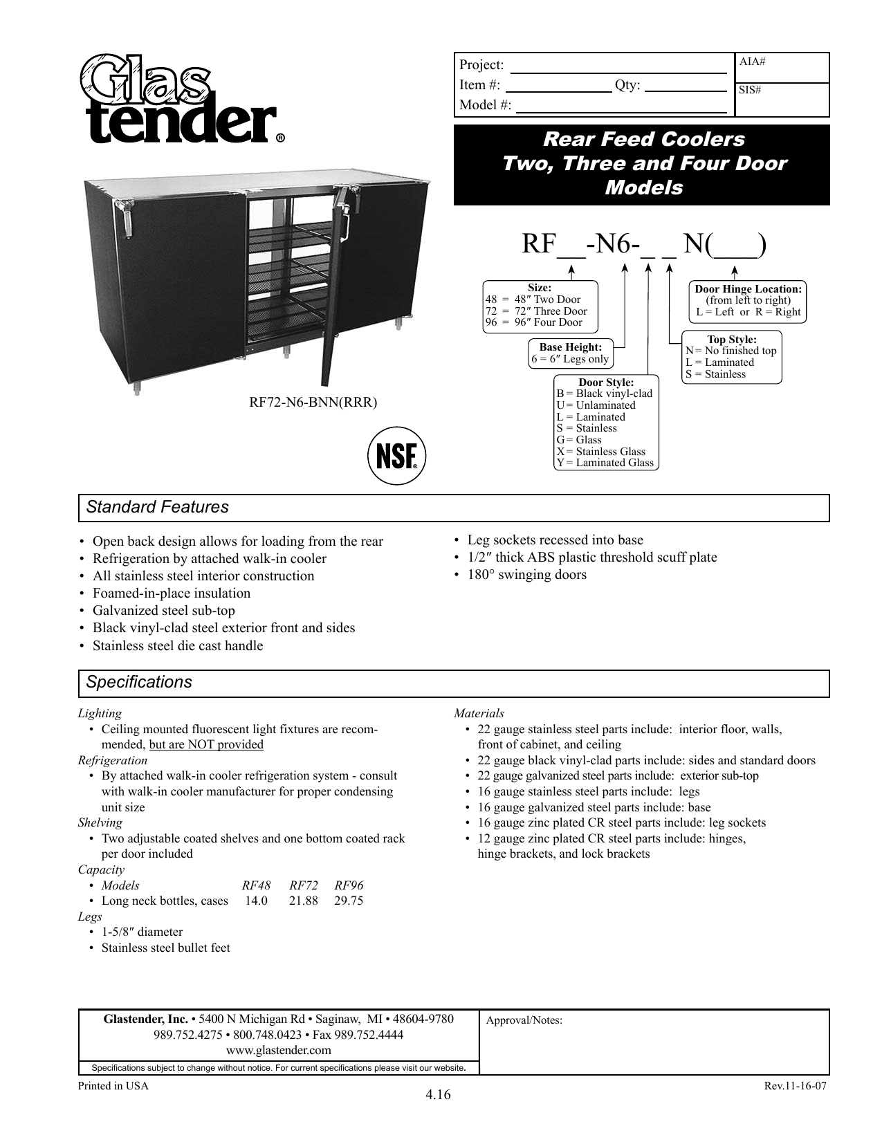 Glastender Rf72 N6 Bnn Rrr User Manual Manualzz