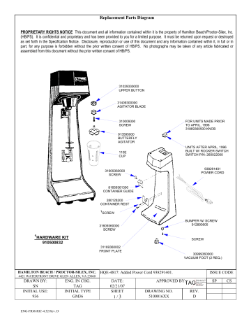 Hamilton Beach 936 User manual | Manualzz