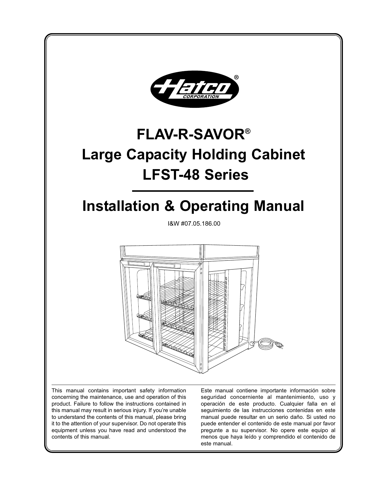 Hatco LFST48 Installation Manual Manualzz