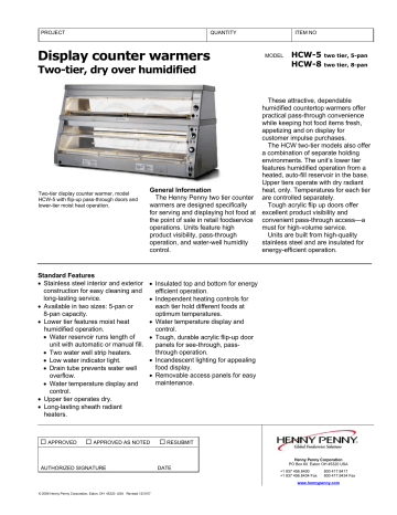 Henny Penny - Présentoir Maintien Chaud HCW-5 - Foto 8