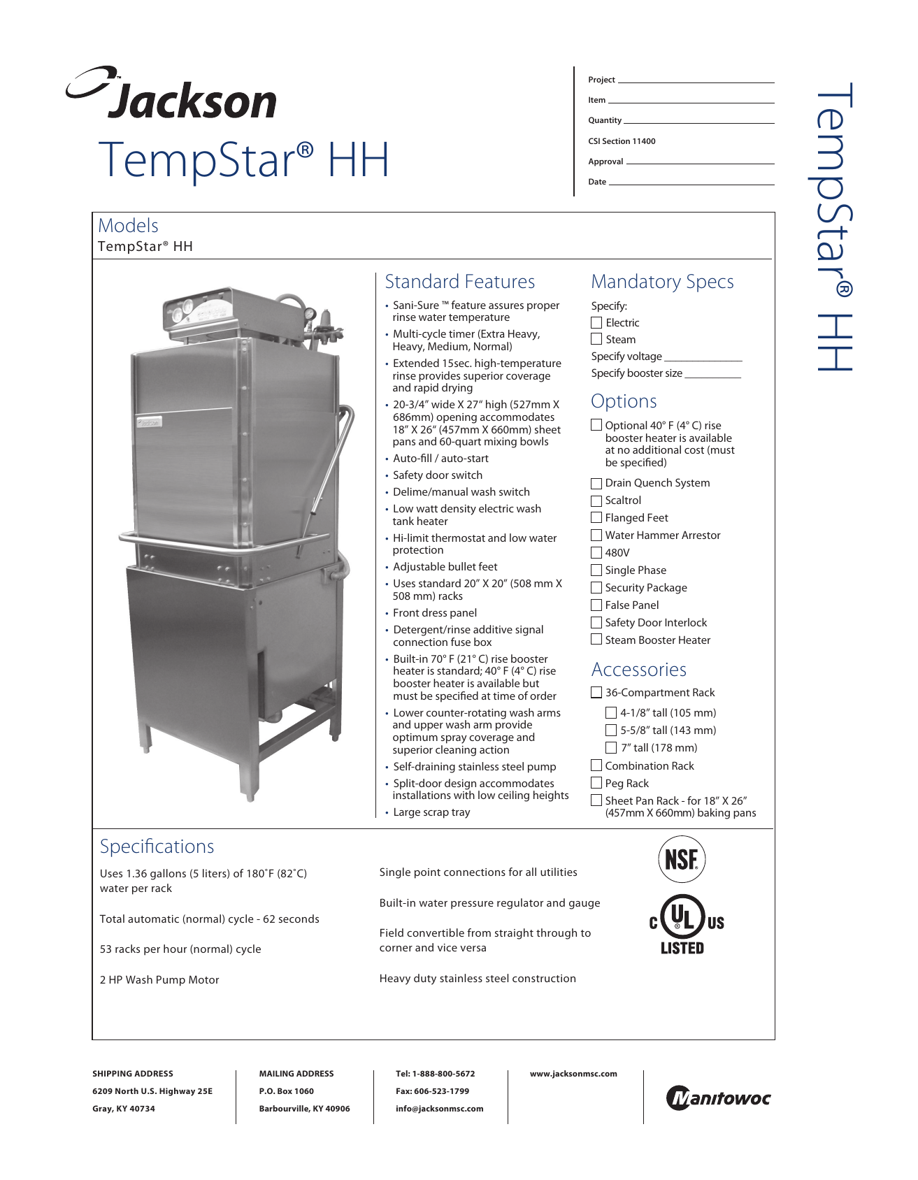 Jackson Tempstar Dishwasher Parts Manual