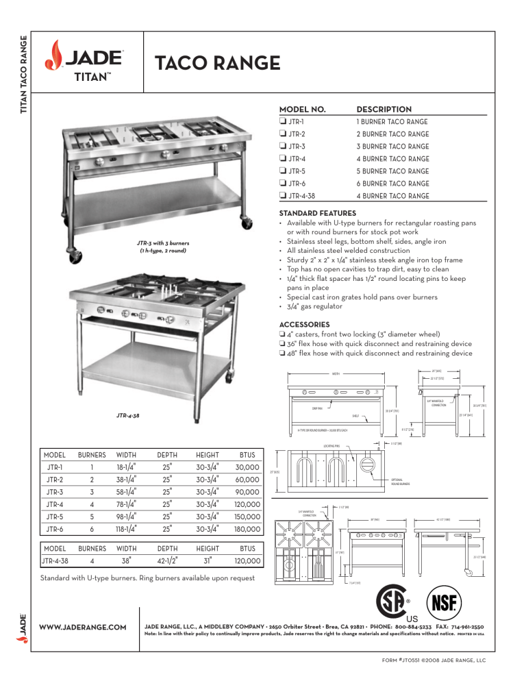 Jade Range Jtr 5 User Manual Manualzz