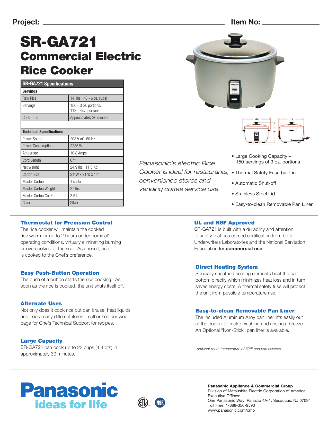 Panasonic Microwave Sr Ga721 General Manual Manualzz