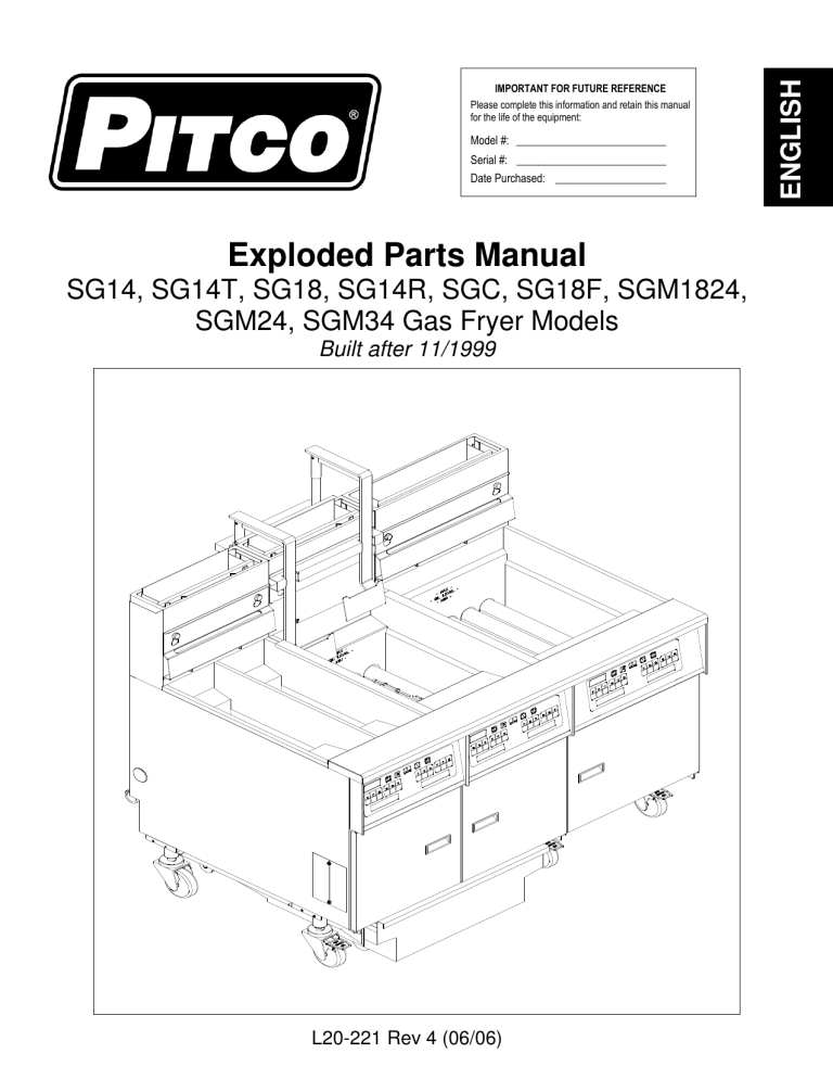 Pitco Sg14 Manual