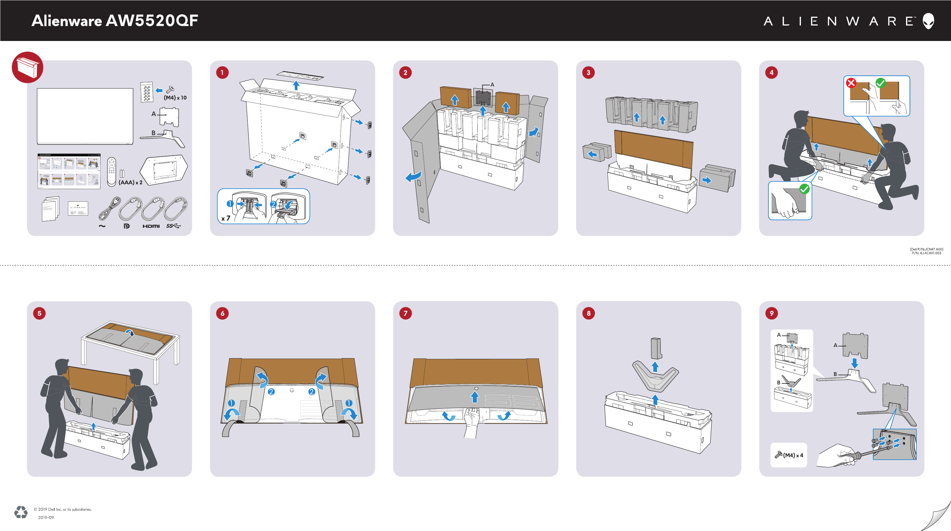 Alienware AW5520QF Quick start guide | Manualzz