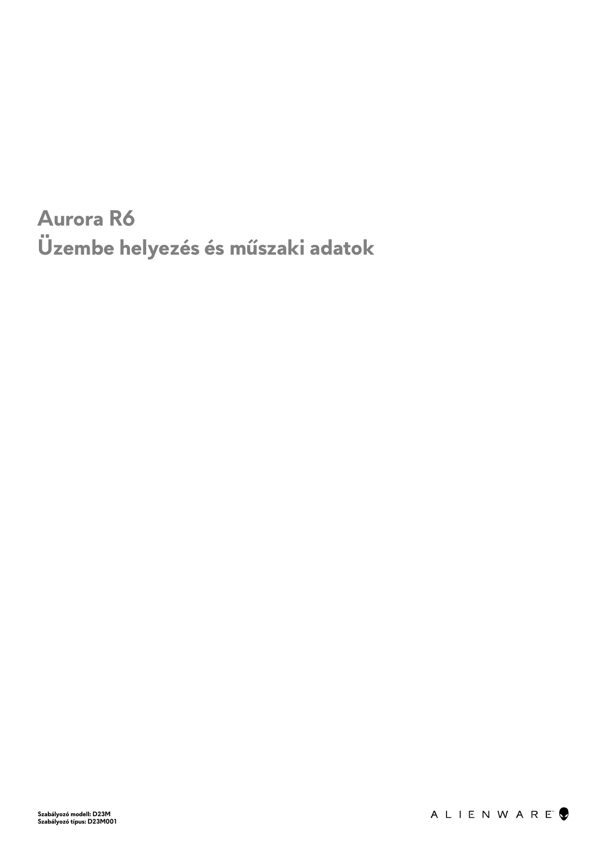 Alienware Aurora R6 desktop Specifications | Manualzz