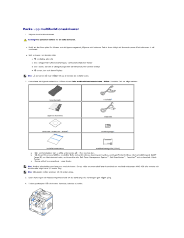 Dell 1815dn Multifunction Mono Laser Printer printers accessory Användarguide | Manualzz