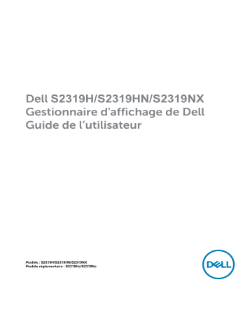 Dell S2319NX electronics accessory Mode d'emploi | Manualzz