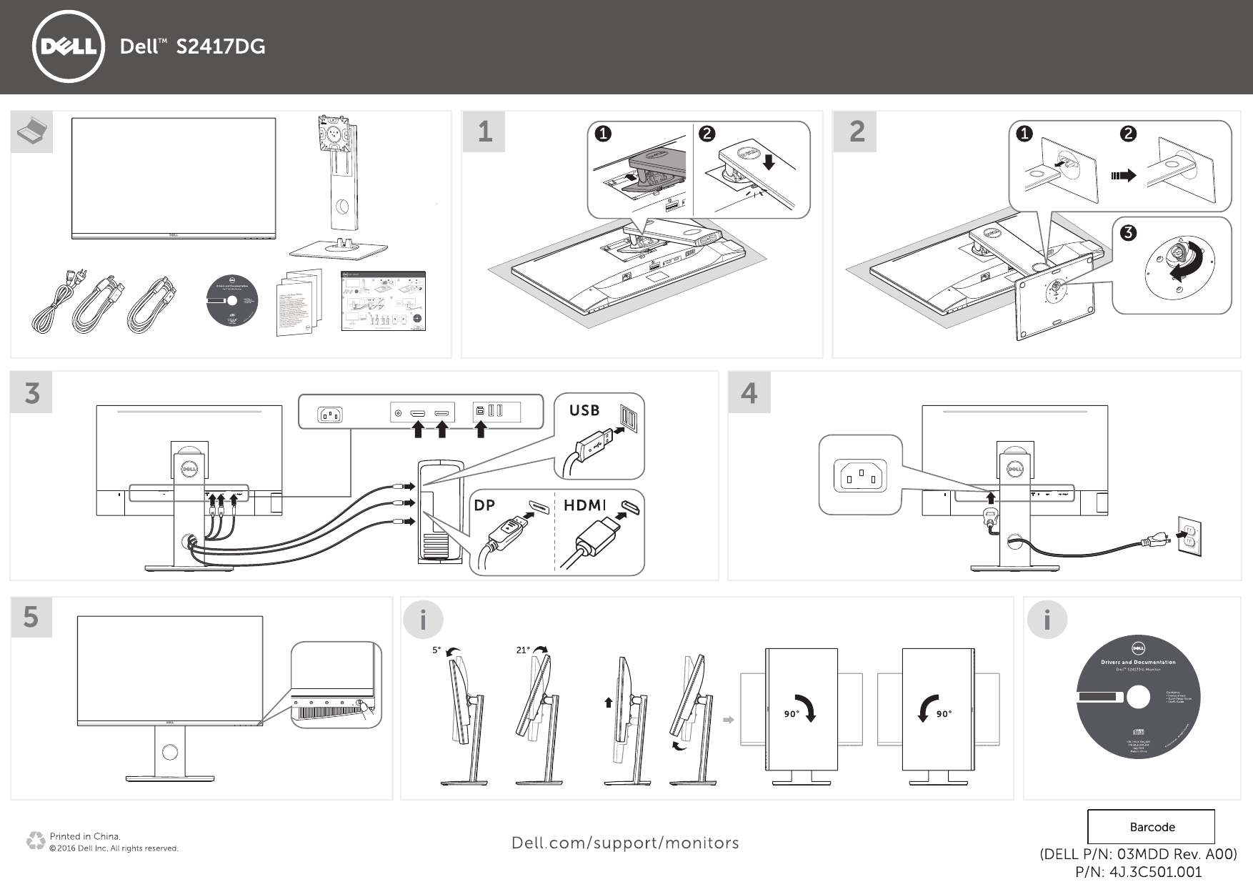 Dell S2417DG electronics accessory Quick Start Guide | Manualzz