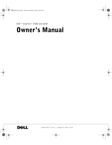 Dell Inspiron 2650 laptop Owner's Manual | Manualzz
