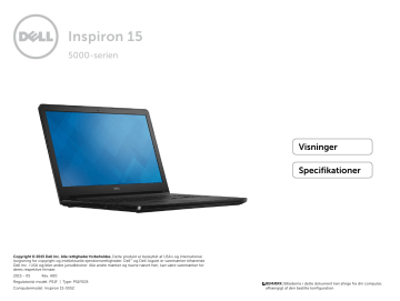 Dell Inspiron 5552 laptop Specifikation | Manualzz