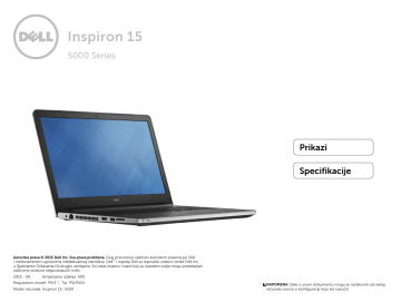 Dell Inspiron 5559 laptop specifikacija | Manualzz