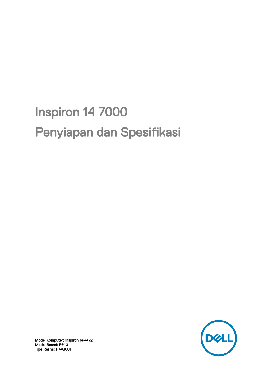 Dell Inspiron 7472 Laptop Spesifikasi Manualzz