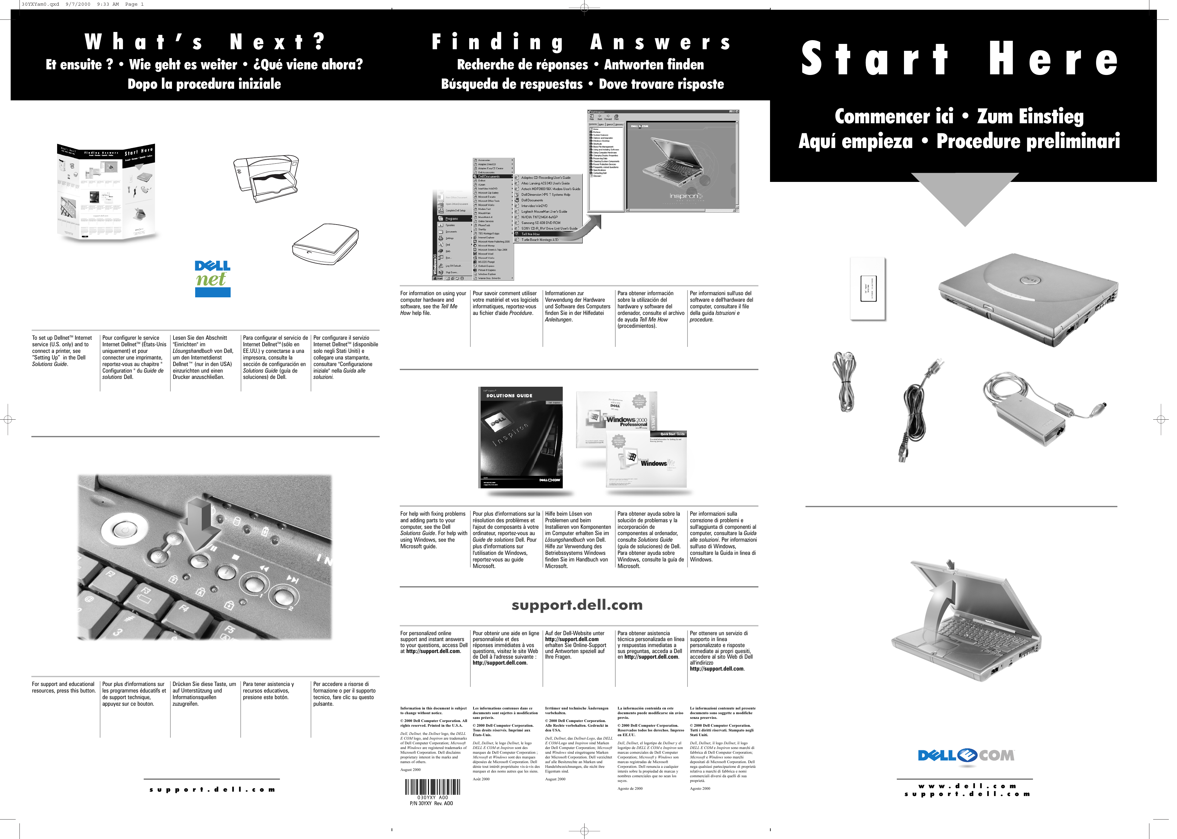 Dell Inspiron 8000 Quick start guide | Manualzz