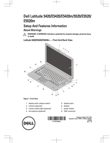 Dell Latitude E5520M laptop Quick Start Guide | Manualzz