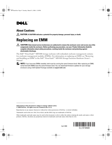 Dell PowerVault MD1000 storage User's Guide | Manualzz