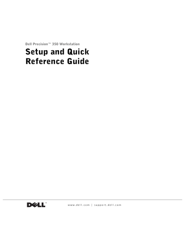 Dell Precision 350 workstation Quick Start Guide | Manualzz