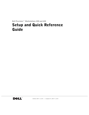 Dell Precision 650 workstation Quick Start Guide | Manualzz