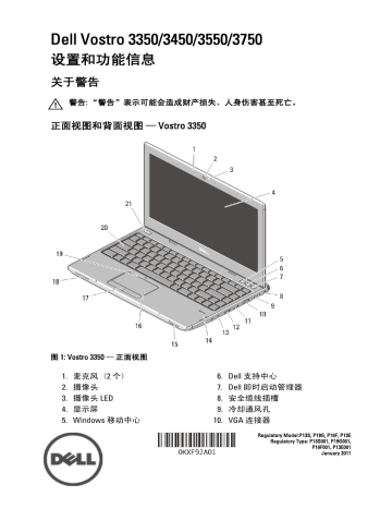 Dell Vostro 3750 laptop クイックスタートガイド | Manualzz