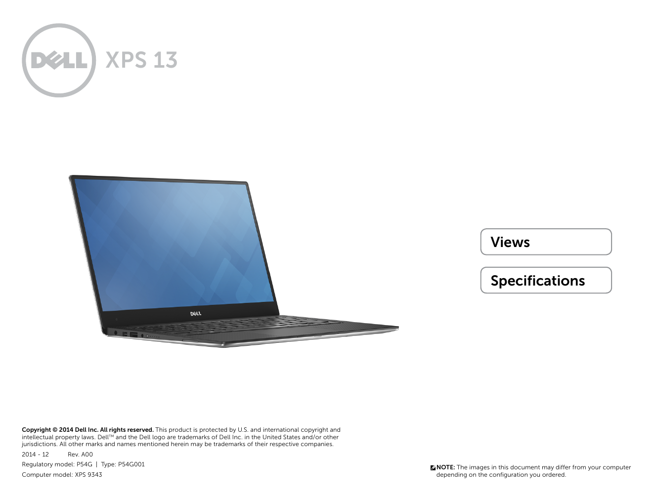 Dell XPS 13 9343 laptop Specifications 