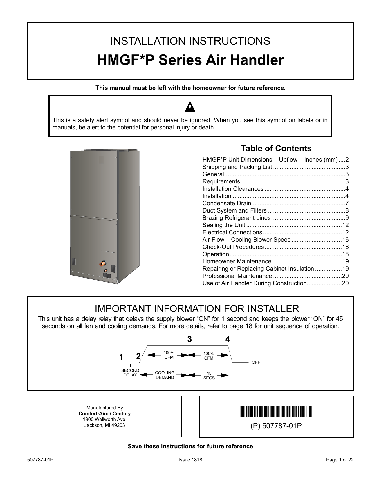 Century HMG60F1P-CY 60K MULTI-POSITION A/H PSC Installation, Operation &  Maintenance Manual | Manualzz Heater Wiring Diagram Manualzz