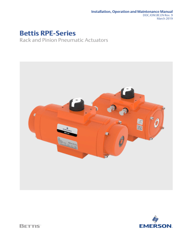 Bettis RPE-Series Maintenance Manual | Manualzz