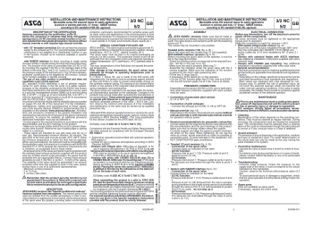 Asco Series 553 Monostable Solenoid Valve Owner's manual | Manualzz