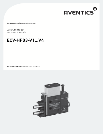 AVENTICS Standard compact injector, Series ECV Operating instructions | Manualzz