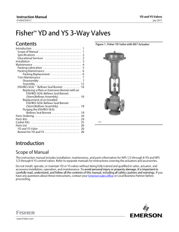 Fisher YD and YS 3-Way Valves Instruction manual | Manualzz