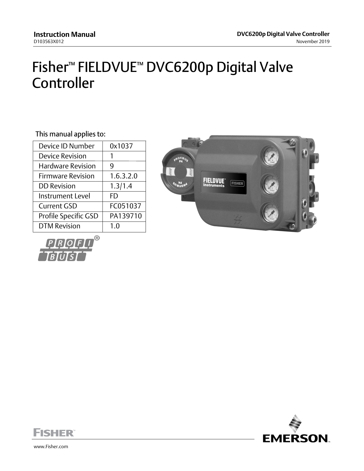 Fisher Fieldvue Dvc6200p Digital Valve Controller Owner S Manual Manualzz Fisher Fieldvue Dvc6200p Digital Valve Controller Owner S Manual Manualzz
