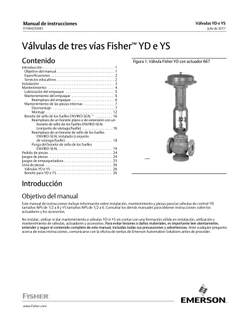 Fisher Válvulas de tres vías YD e YS ( YD and YS 3-Way Valves) El