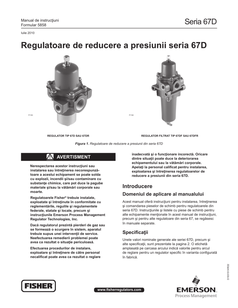 Fisher 627 Regulator Manual