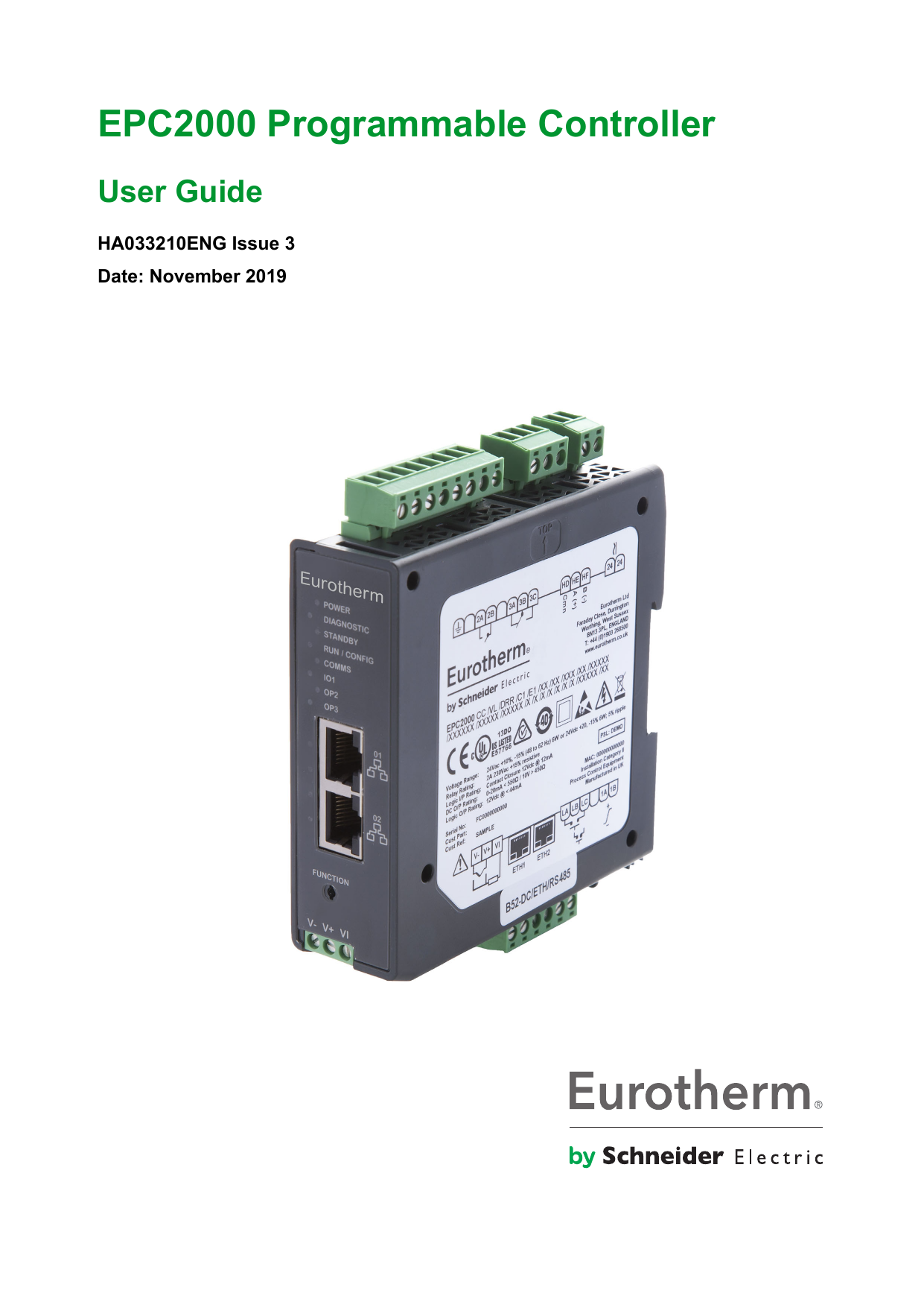 ethernet cable for eurotherm itools
