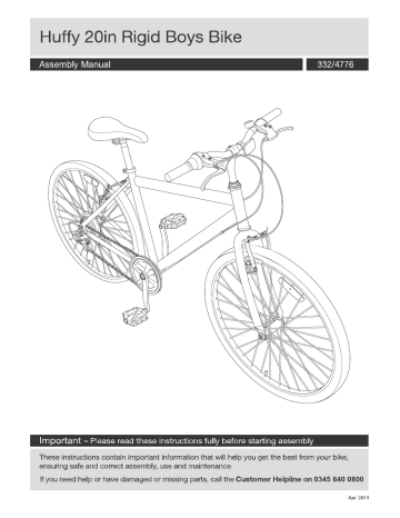 huffy frozen bike manual
