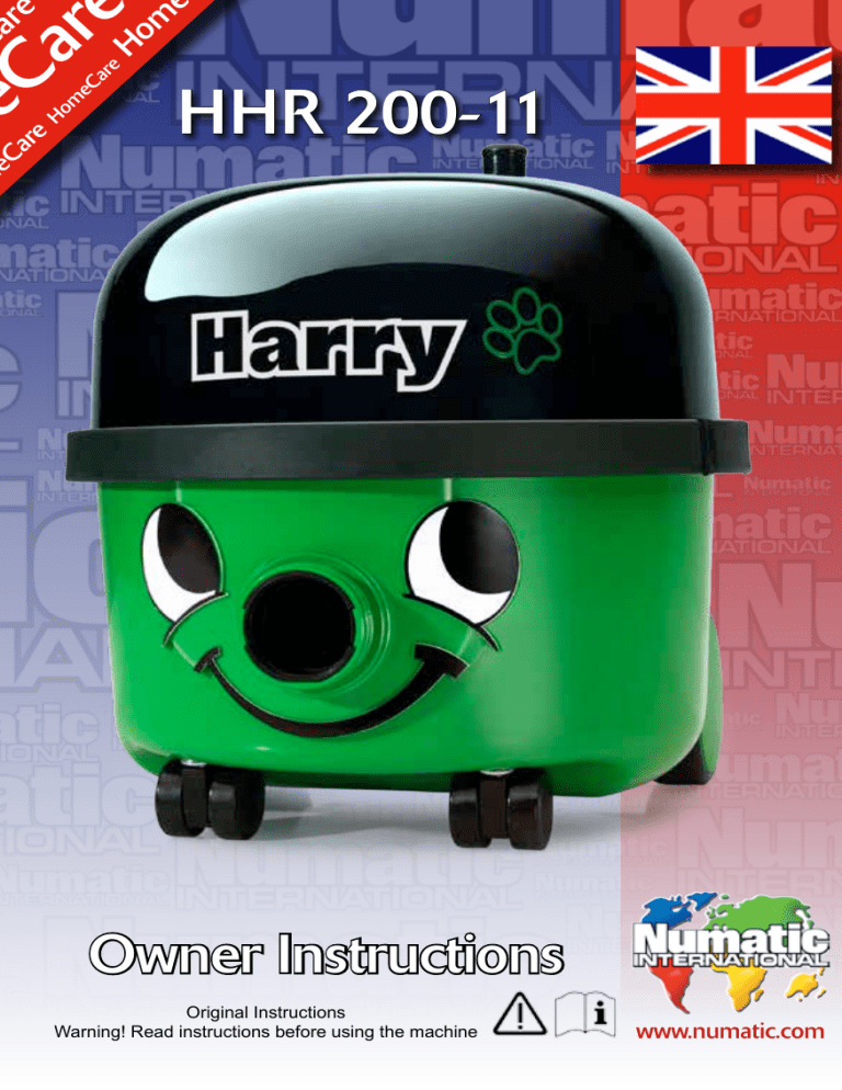 Henry Harry HHR 20011 Pet Bagged Cylinder Vacuum Cleaner User manual