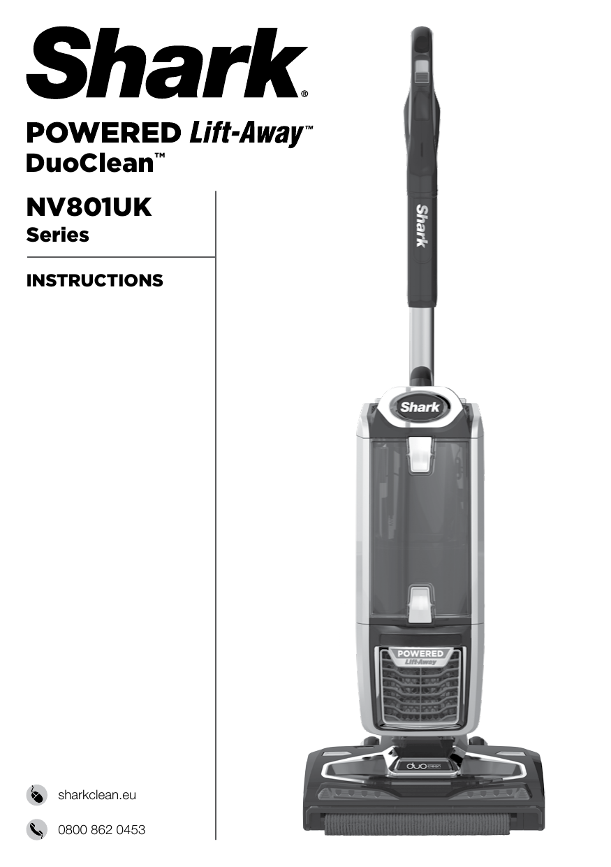 Shark NV801UKT P LIFT AWAY DUO CLEAN 