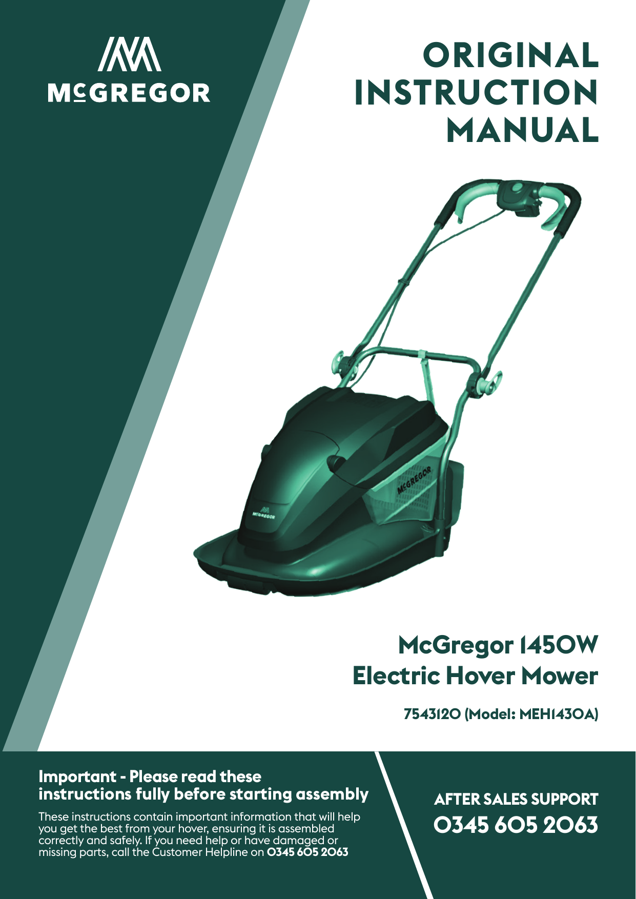 Mcgregor 33cm corded rotary lawnmower 1200w and trimmer online 250w