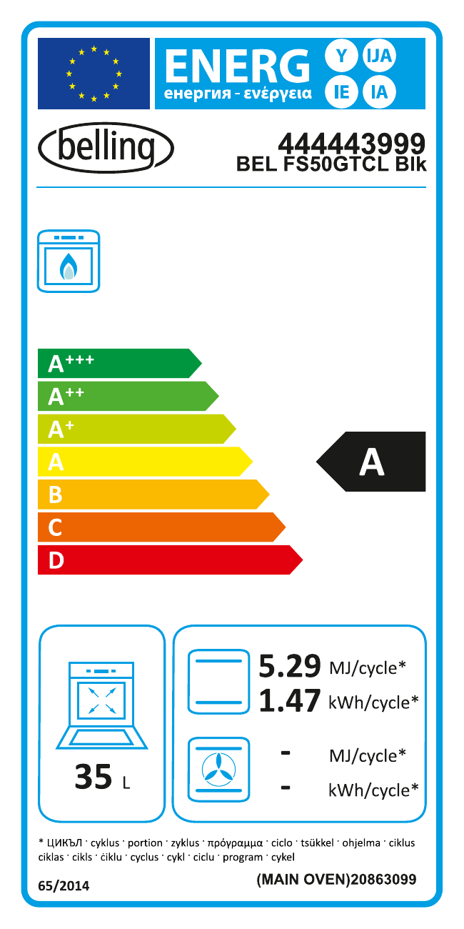 Belling FS50GTCL 50cm Twin Cavity Gas Cooker Instruction Manual Manualzz