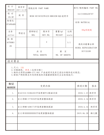 bush m5585ucfr under counter freezer manual