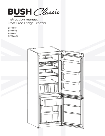 BUSH CLASSIC BFFF60 Retro Fridge Freezer Instruction Manual | Manualzz