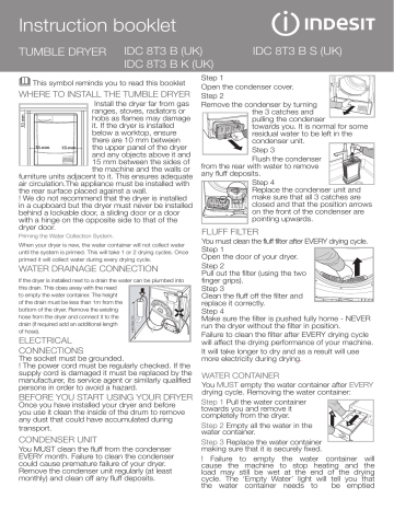 Indesit IDC8T3B UK TD SLV Instruction Manual | Manualzz
