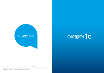 Alcatel SIM Free 1C Mobile Phone Instruction Manual | Manualzz